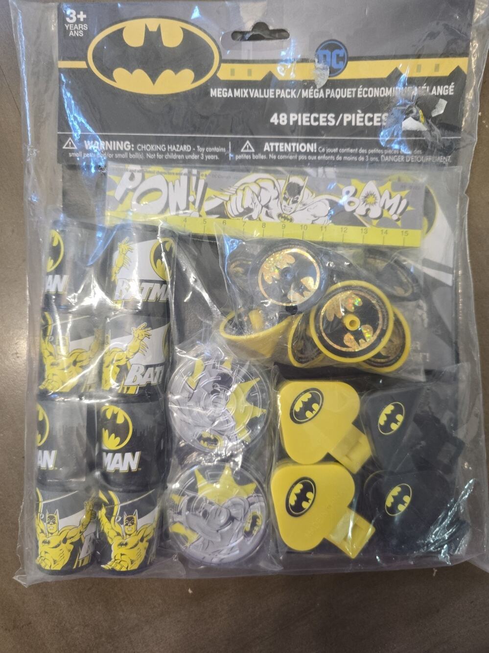 DC Comics® Batman Mega Mix Value Party Favor Pack (48 pieces) New Sealed